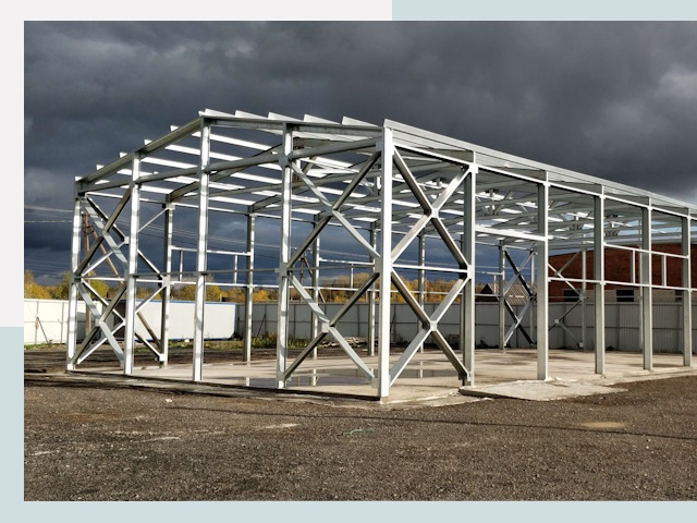 Двускатные ангары в Дзержинск от 610 руб. за квадрат