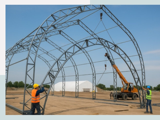 Монтаж ангаров в Дзержинске от 610 руб. - Надежно и быстро